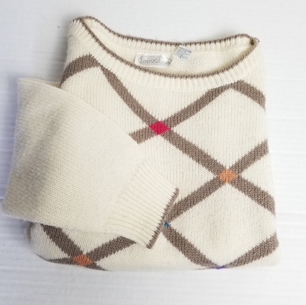 VINTAGE 1980s retro acrylic sweater